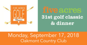 Five Acres' 31st Annual Golf Classic and Dinner