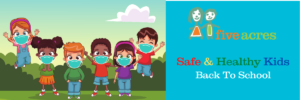 safe and healthy kids wearing masks for back to school