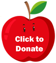 apple illustration with click to donate