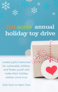 Five acres annual holiday toy drive