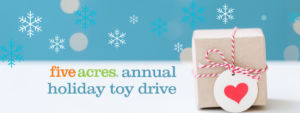 five acres annual holiday toy drive