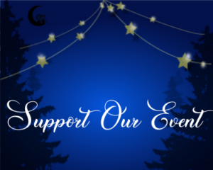 Image of a Starry Starry Night with twinkling lights and the words that read Support Our Event