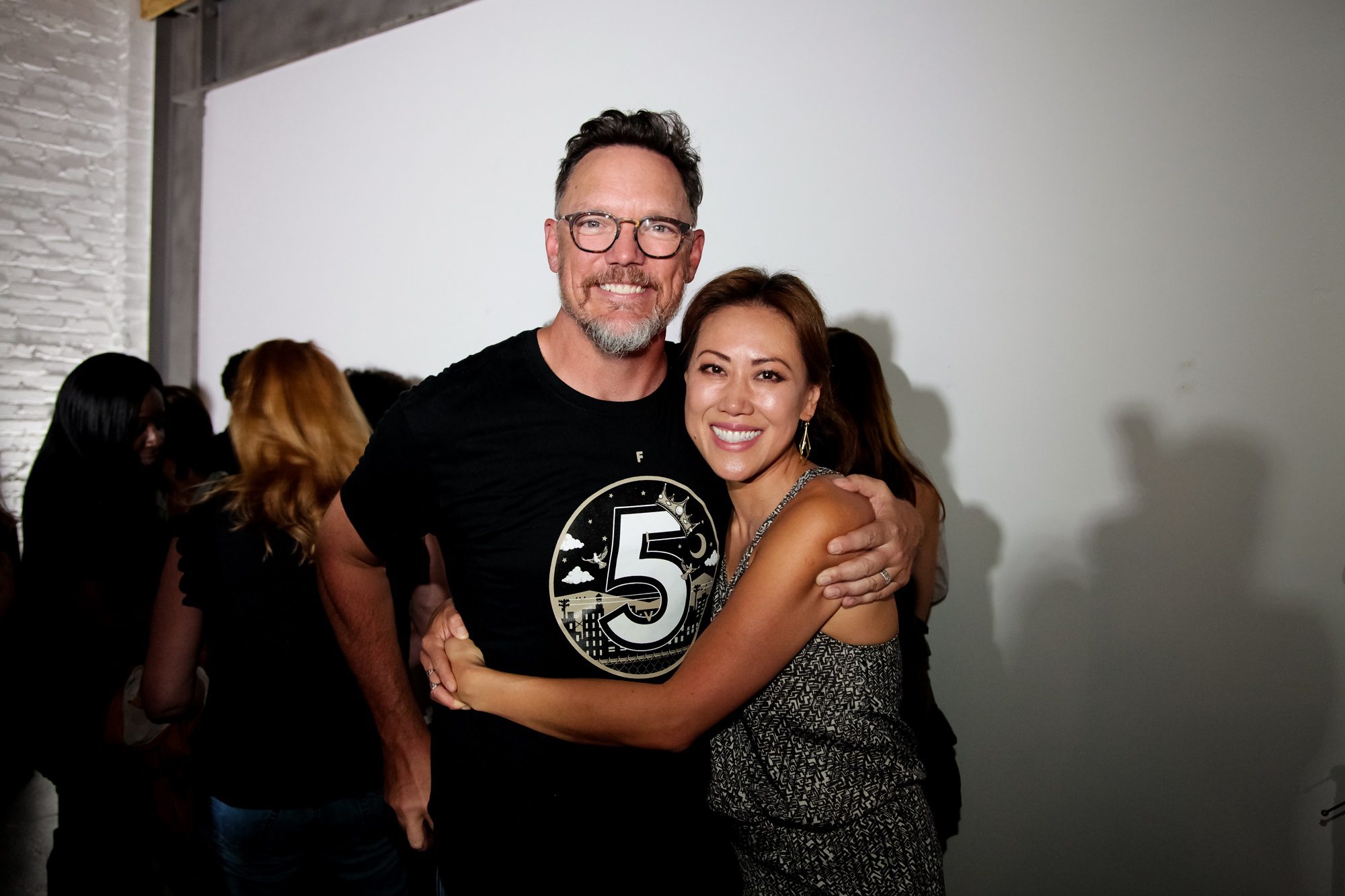 Happy duo posing together