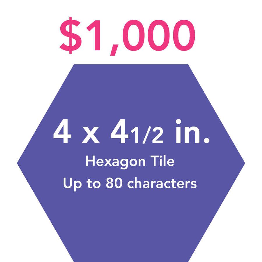 $1,000 tile, 4x4.5 inches