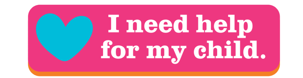 Heart and help message for child